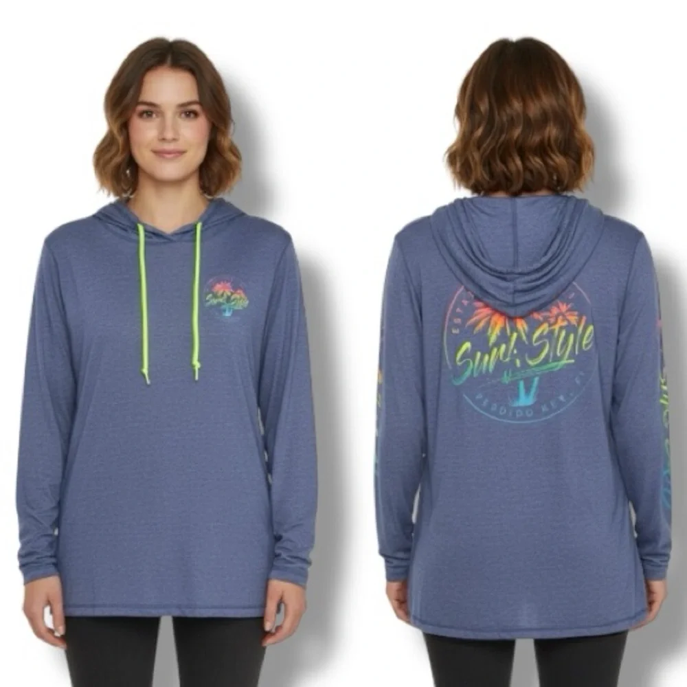 Surf Style Perdido Key Hoodie XL - Lightweight Graphic Beach Tee 🌴 - Picture 1 of 16
